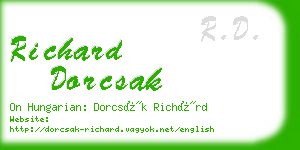 richard dorcsak business card